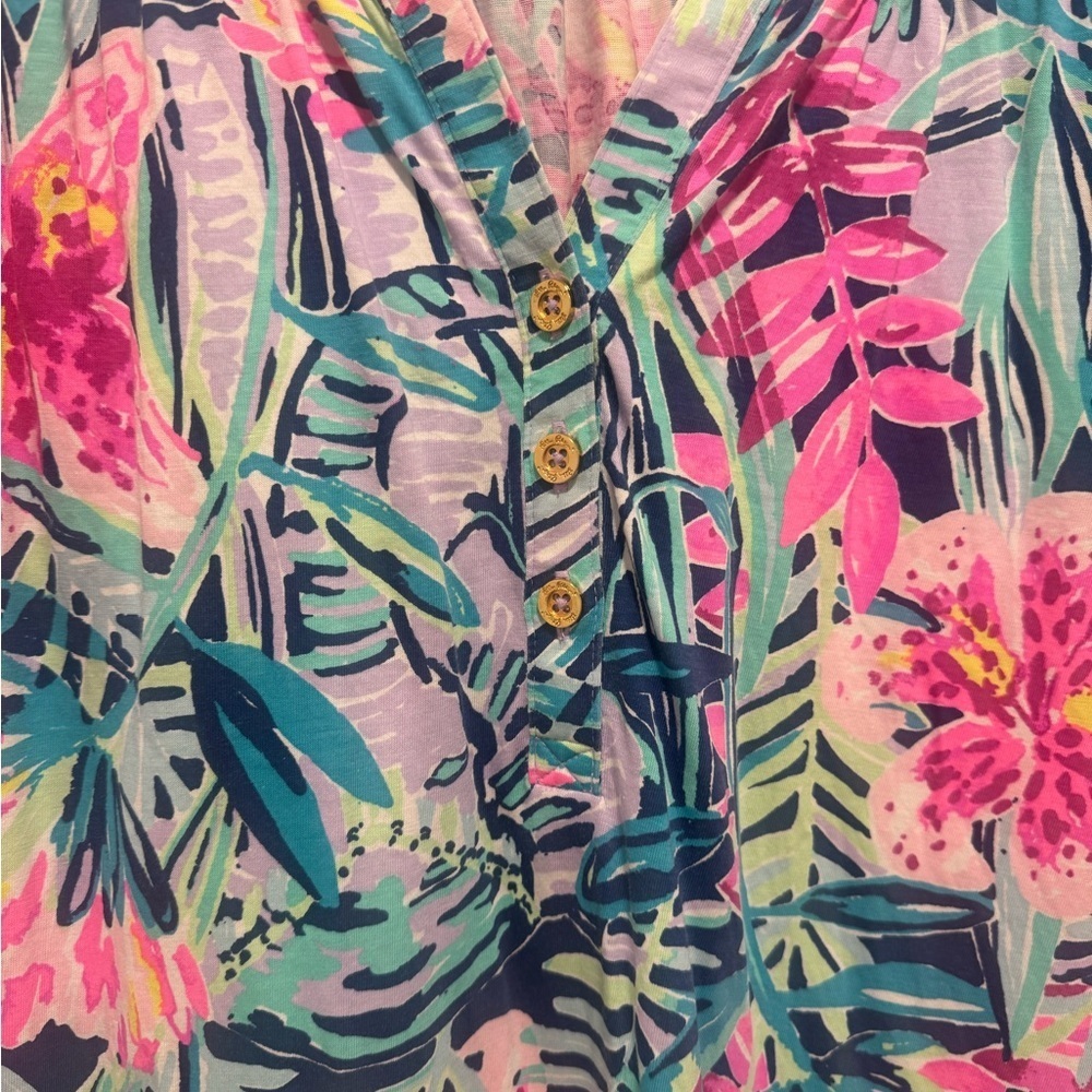 Lilly Pulitzer Multicolor Tropical Dress Teagan Mini Dress Size Small - Picture 3 of 4
